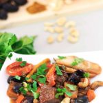 Deelish and comforting, my vegan Seitan and Prune Tagine with Cashews takes just 35 minutes to cook! | yumsome.com
