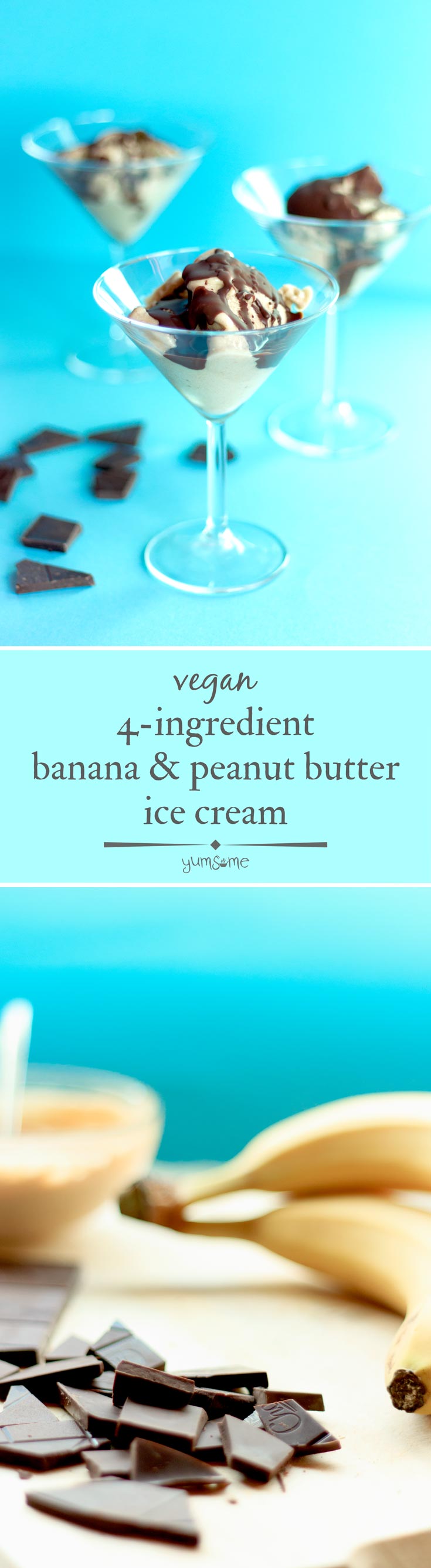 4-Ingredient Vegan Banana and Peanut Butter Ice Cream