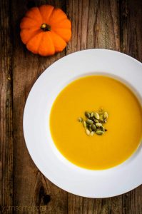 My delicious, vegan, hearty use-it-up pumpkin soup is what cool weather is all about. Brimming with vegetables, it makes a wonderfully filling and warming meal. | yumsome.com