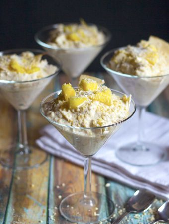 This easy apple, pineapple, and coconut ambrosia is creamy, sweet, fruity, and nutty, and contains only 9 ingredients. | yumsome.com