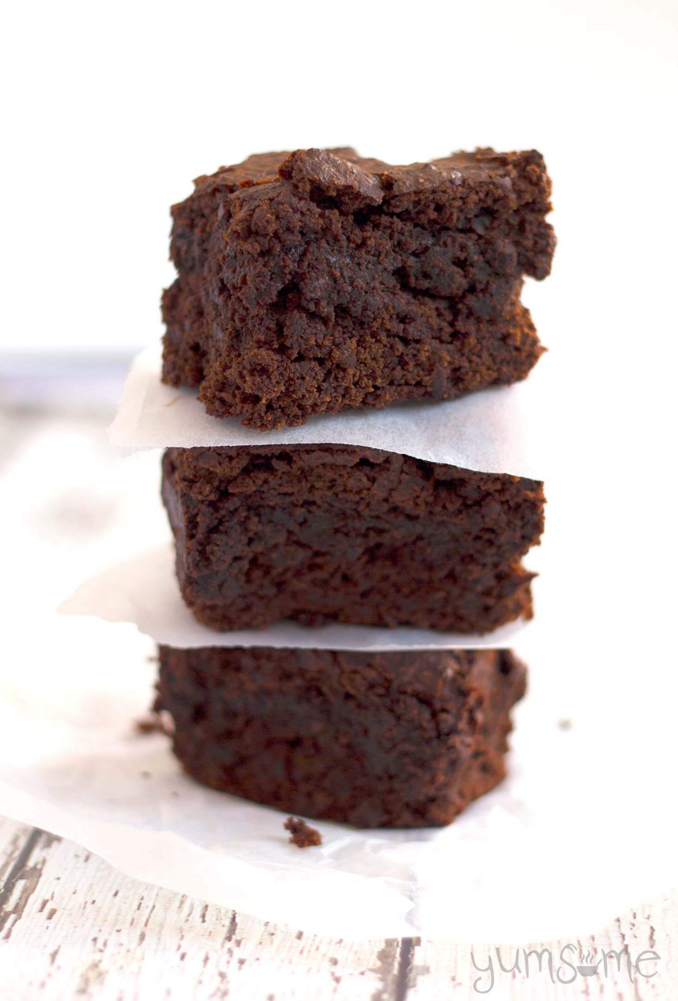 Chocolatey and rich, moist and fudgy, and made with only 10 ingredients, my perfect vegan brownies are ready in just 40 minutes. | yumsome.com