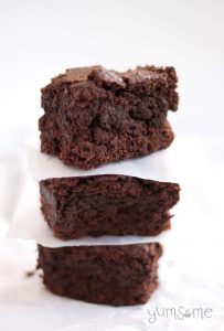 Chocolatey and rich, moist and fudgy, and made with only 10 ingredients, my perfect vegan brownies are ready in just 40 minutes. | yumsome.com