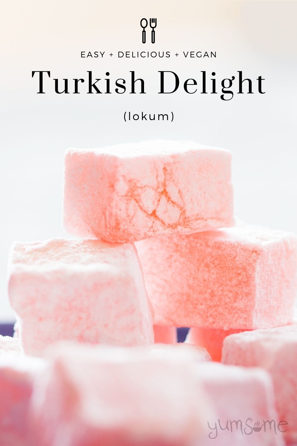 Simple Rose-Flavoured Turkish Delight | yumsome