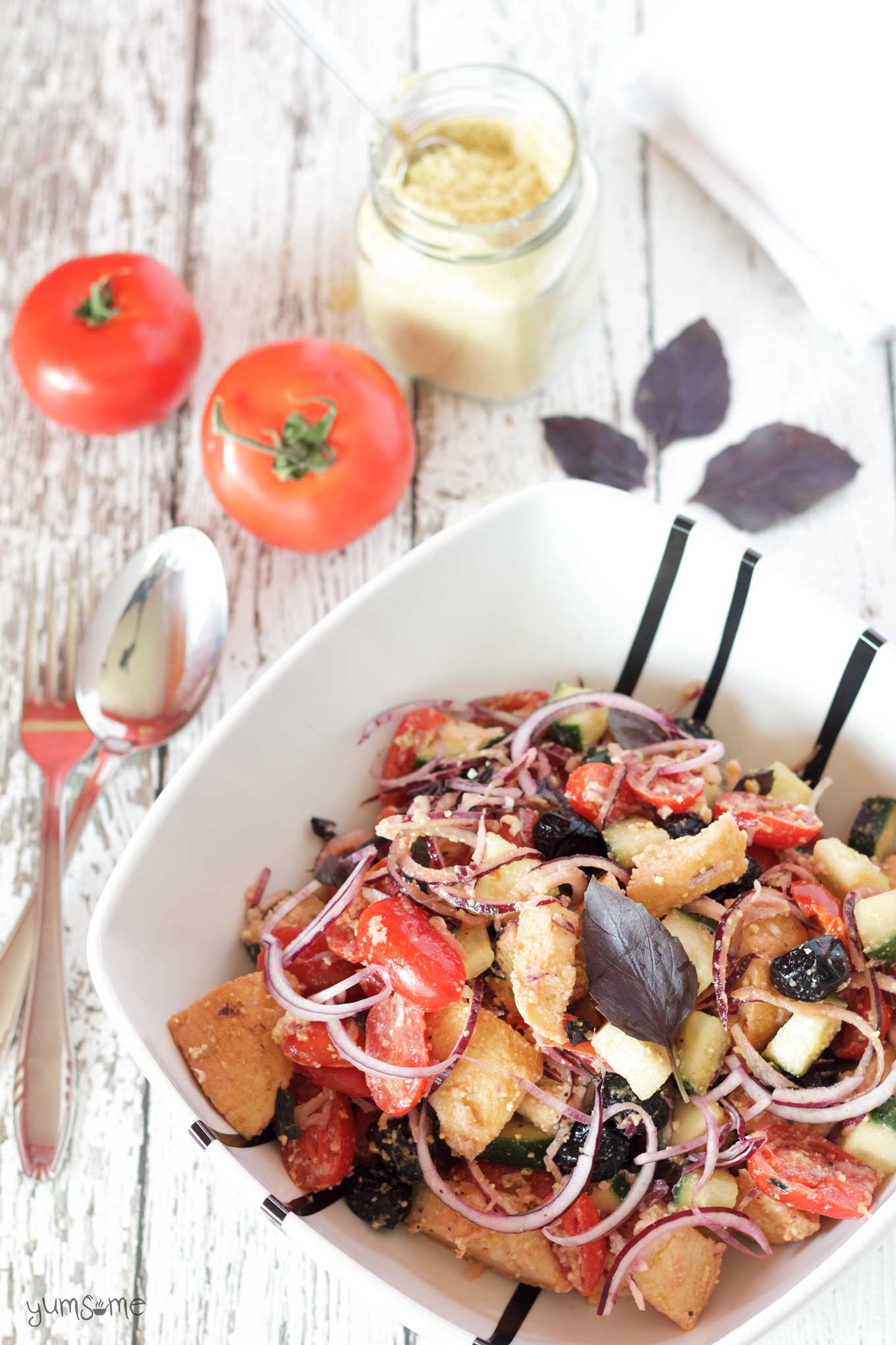 Tuscan bread salad - panzanella