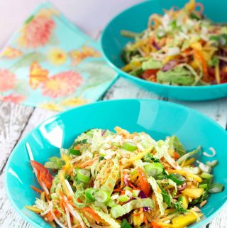 Ready in 20 mins, vegan som tam is a simple, delicious Thai salad made with crunchy vegetables dressed in a fresh and zingy hot, sour, salty, sweet sauce. | yumsome.com