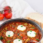 Ready in 30 mins, my smoky, spicy vegan chickpea shakshuka is perfect for brunch or supper, and is chock-full of vitamins, protein, and fibre. | yumsome.com