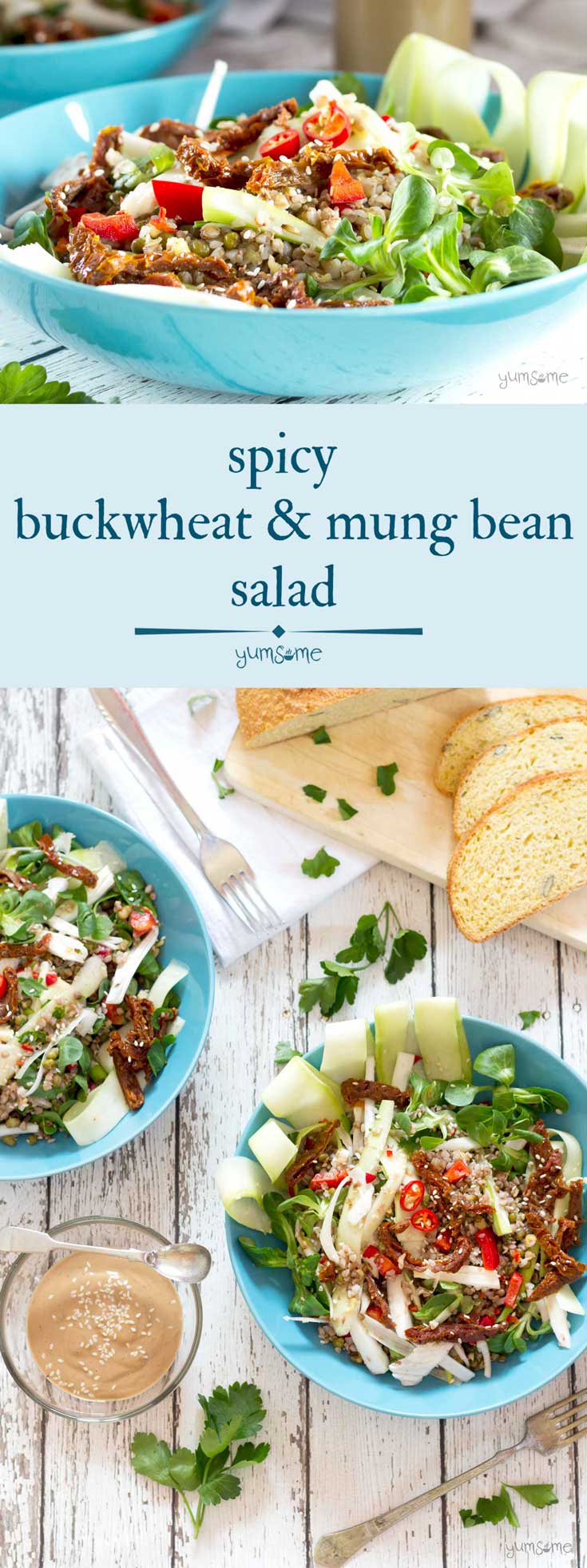 Spicy Buckwheat and Mung Bean Salad