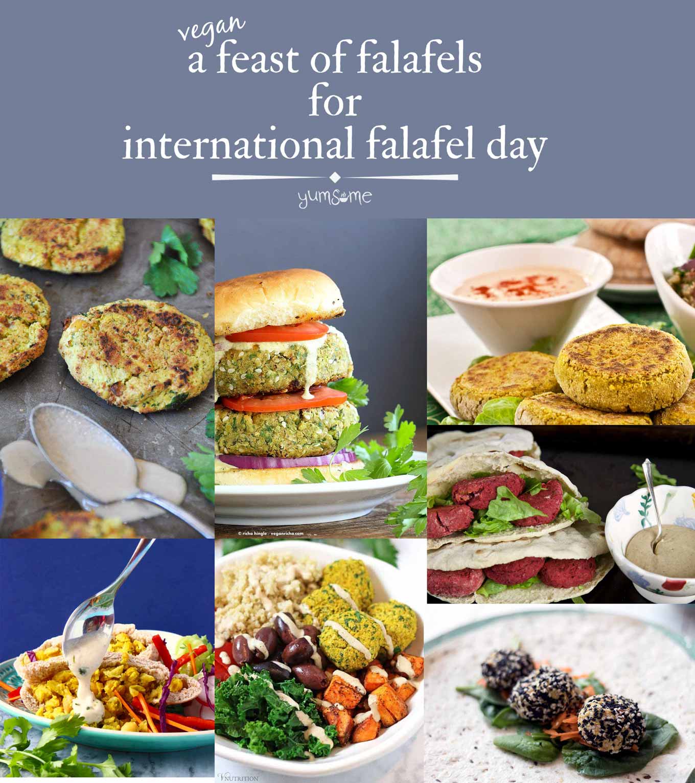 a feast of falafels collage | yumsome.com