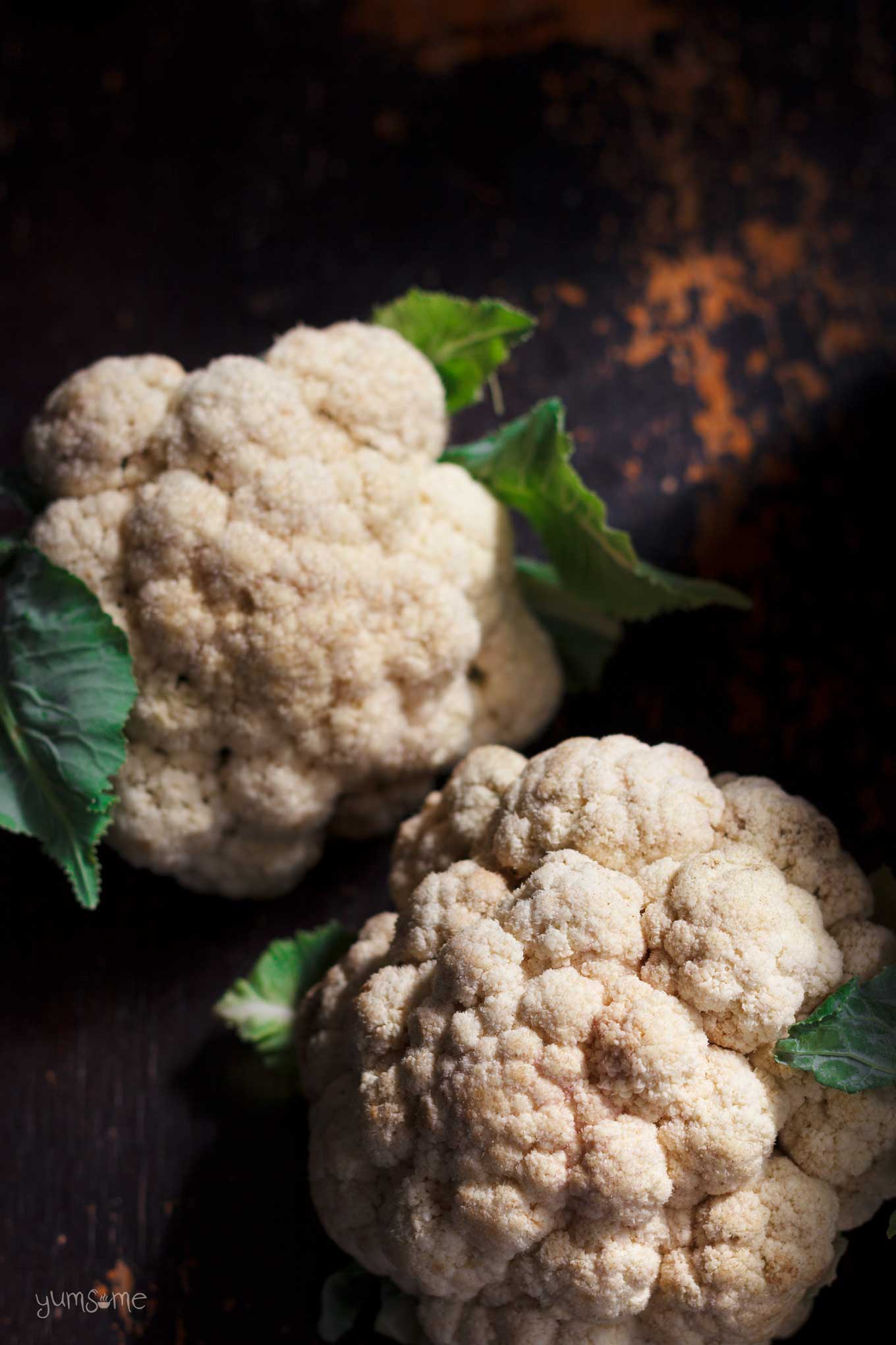 two fresh cauliflowers | yumsome.com