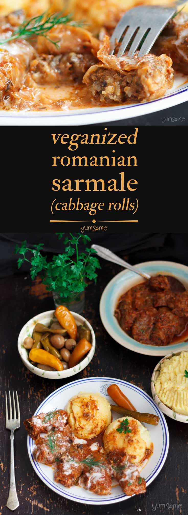 Sarmale (Stuffed Cabbage Rolls) (Vegan)