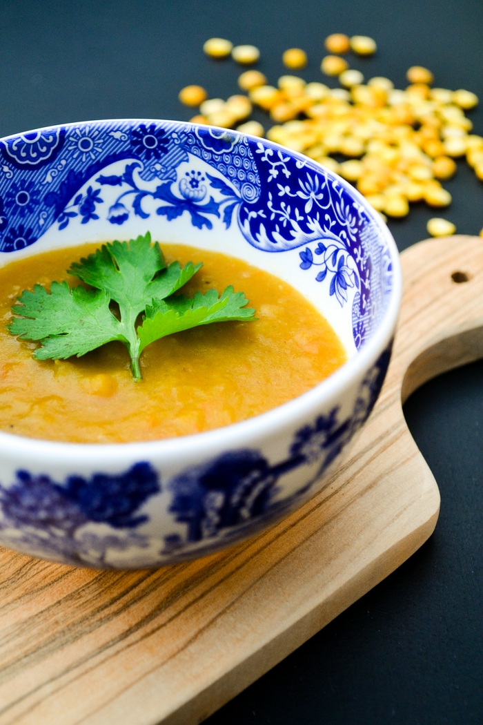 Vegan Yellow split pea soup | tinnedtomatoes.com
