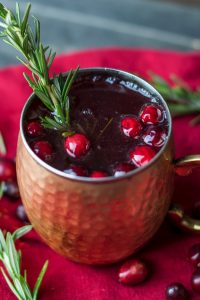 rosemary and cranberry moscow mule