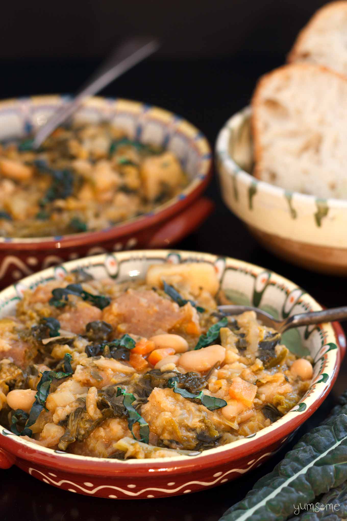 A bowl of vegan ribollita.