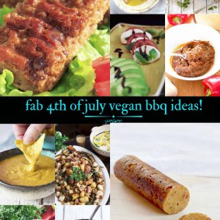 collage: 4th of july vegan bbq ideas | yumsome.com