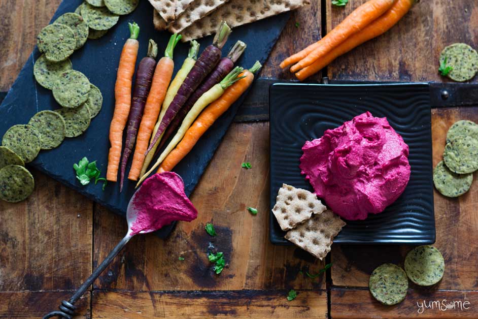 Simple 5Minute Beetroot Hummus yumsome