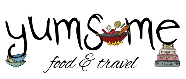 yumsome food and travel logo.