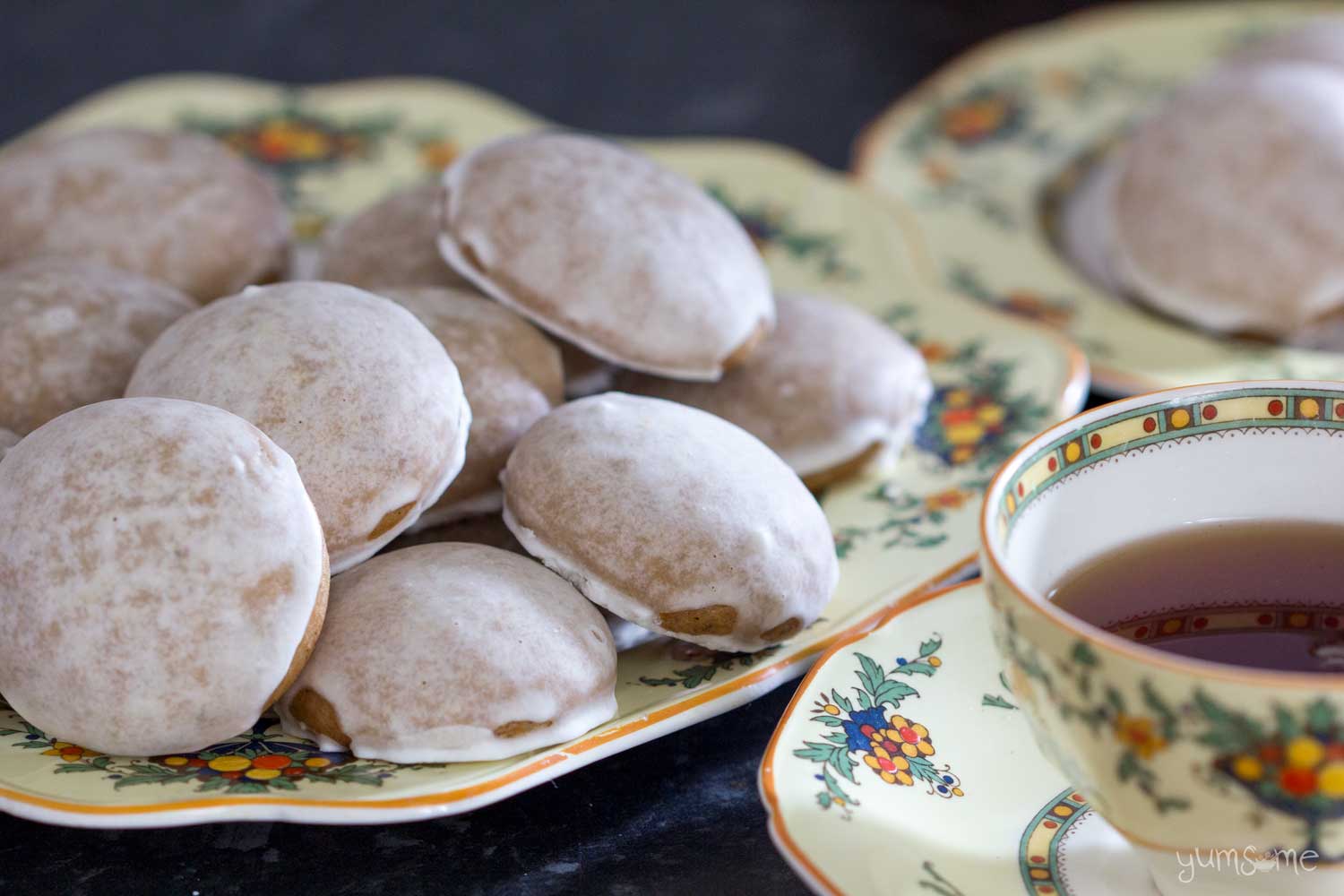 Soft gingerbread cookies and a cup of tea.