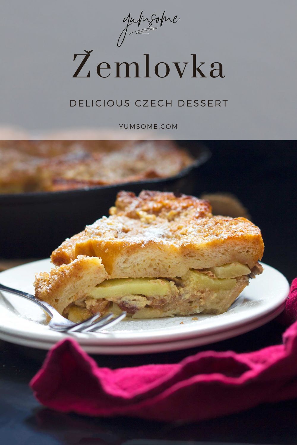 Žemlovka, a Traditional Czech Bread and Butter Pudding